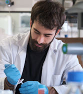 A male researcher in a lab.