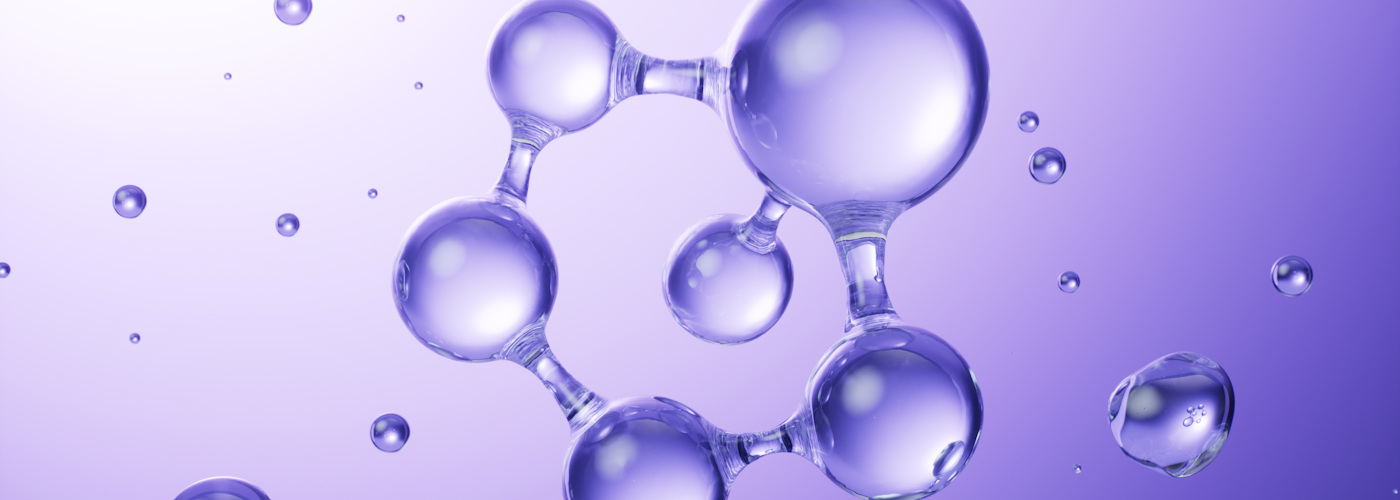 Illustration of transparent molecules.