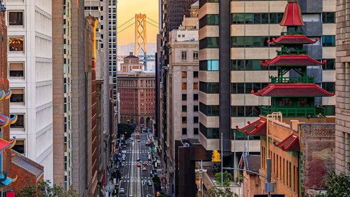 A view of the Golden Gate Bridge in San Francisco.