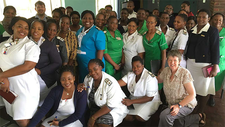 A photo of Zimbabwe health professionals.