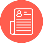 An icon showing a document with a photo of a person on it.