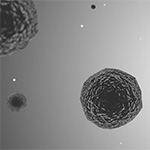 3D render of particulate matter (PM) 2.5 dust.