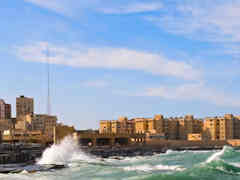 Image: A view of Alexandria by the sea.
