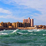 A view of Alexandria by the sea.