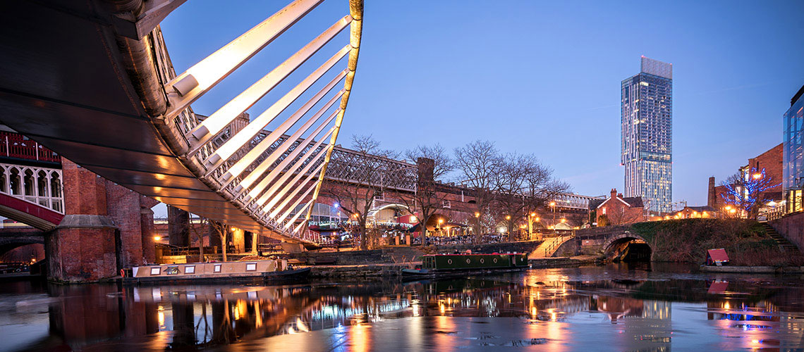 Castlefield at night