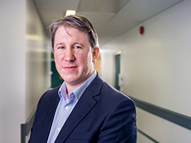 Image: Dr Philip Crosbie in lab