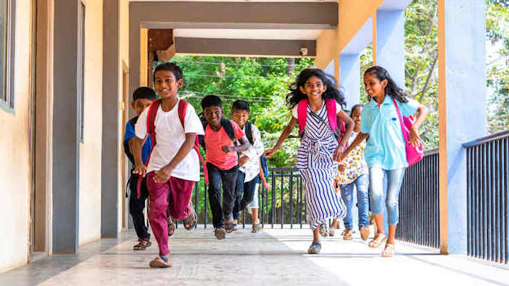 A group of Asian children.