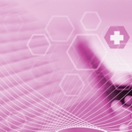 An illustration depicting a diagram and a health (cross) symbol.