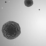 3D render of particulate matter (PM) 2.5 dust.