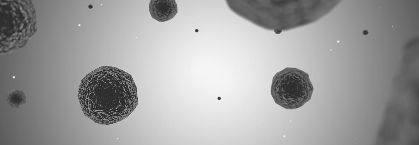 3D render of particulate matter (PM) 2.5 dust.