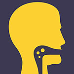 Illustration showing the brain and swallowing function.