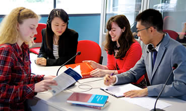 Students at a language class.