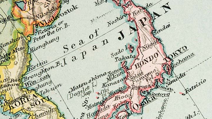 A map showing Japan.