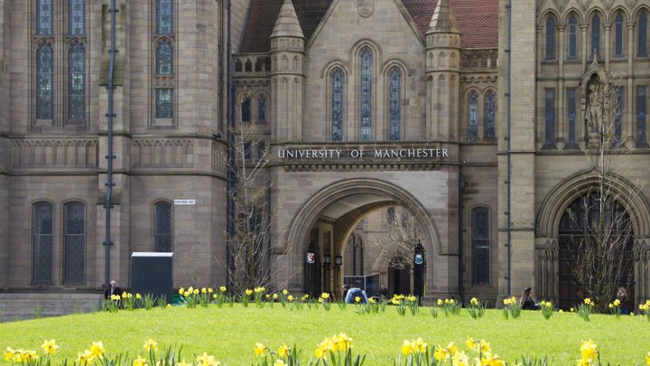 Whitworth arch from Oxford Road.