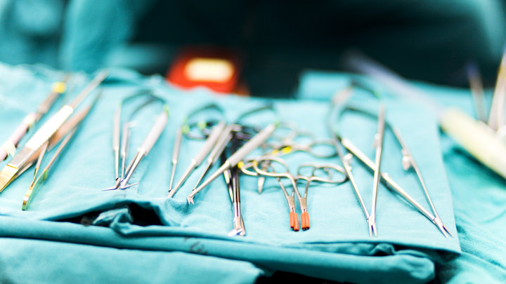 A photo of a set of surgical tools.