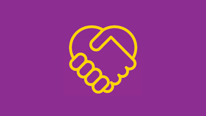 Holding hands icon.