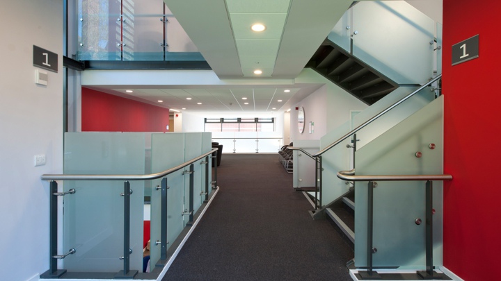 Inside Carys Bannister Building.