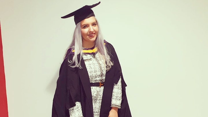 Lauren on graduation day.