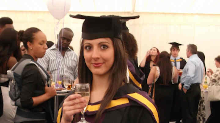 Abigail at her undergraduate graduation.
