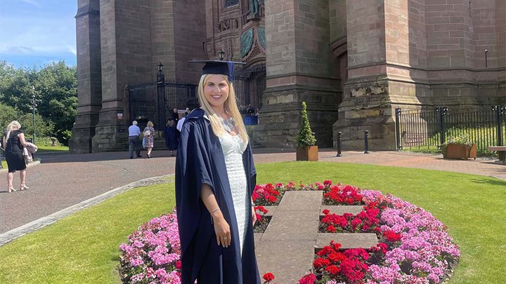 Hannah on graduation day.