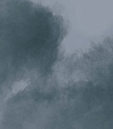 Grey clouds of pollution against a dark grey sky.