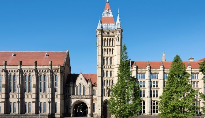 A shot of Whitworth Hall and the arch