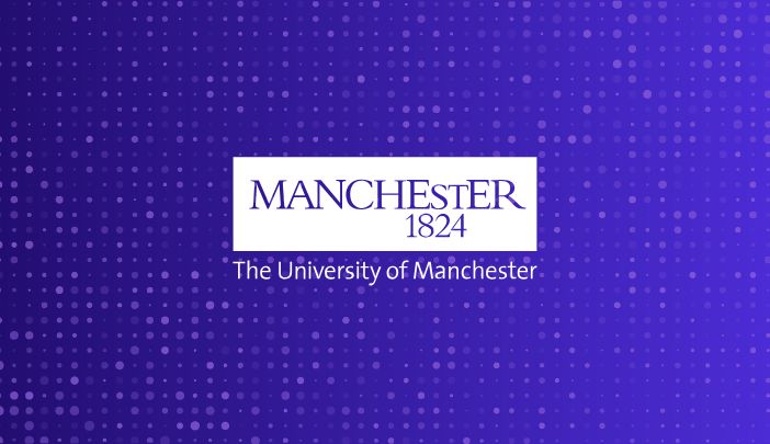 The University of Manchester logo on a purple background