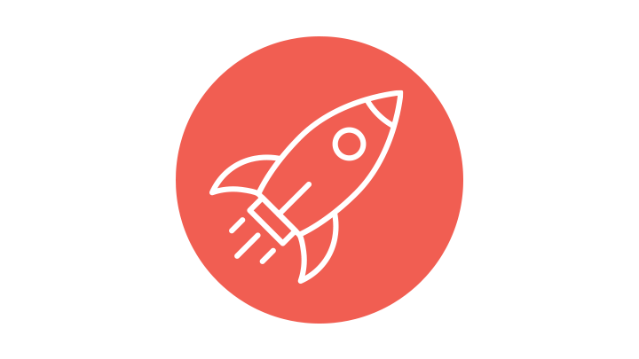 An icon of a rocket.